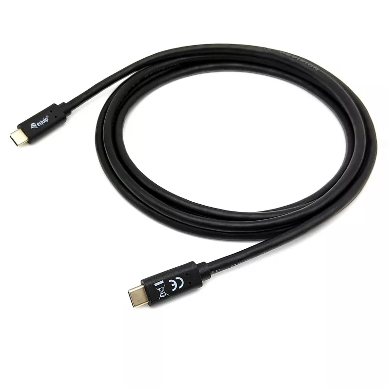 Kabel USB-C na USB-C EQUIP 128348, USB 3.2 Gen 1 (5 Gbps), PD 60W, 0,5 m, czarny