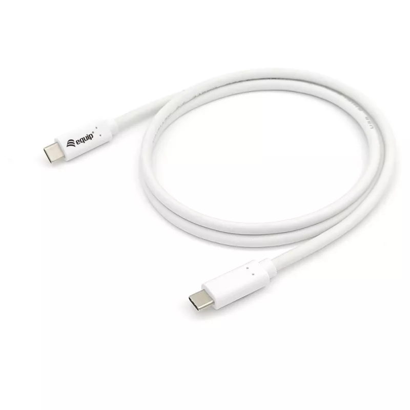 Kabel EQUIP USB 3.2 Gen 1 Typ-C do Typ-C 0,5 m PD 60 W 5 Gb/s biały