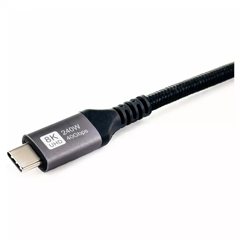 Kabel USB4 Gen3x2 C–C EQUIP 128380, 0,5 m, PD 3.1 240W, 40 Gbps, 8K/60Hz, Czarny