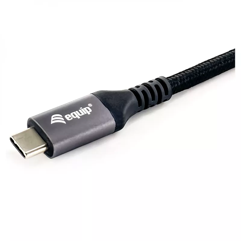 Kabel USB4 Gen3x2 C–C EQUIP 128380, 0,5 m, PD 3.1 240W, 40 Gbps, 8K/60Hz, Czarny