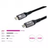 Kabel USB4 Gen3x2 C–C EQUIP 128380, 0,5 m, PD 3.1 240W, 40 Gbps, 8K/60Hz, Czarny