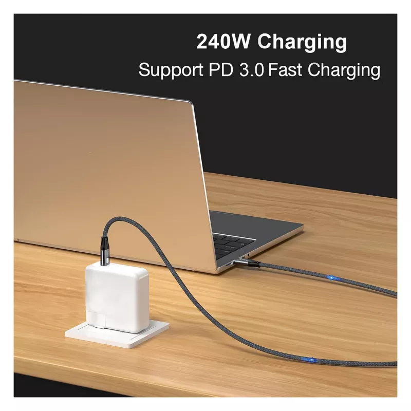 Kabel USB4 Gen3x2 C–C EQUIP 128380, 0,5 m, PD 3.1 240W, 40 Gbps, 8K/60Hz, Czarny