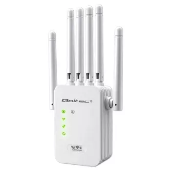 Wzmacniacz sygnału Wi‑Fi QOLTEC AC1200 – dwuzakresowy wzmacniacz sygnału QOLTEC AC1200