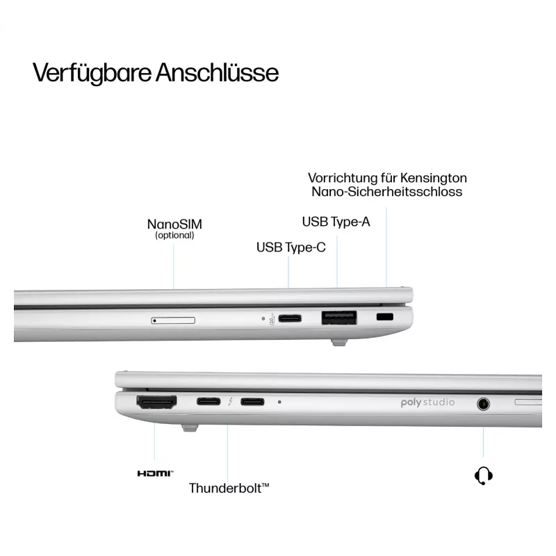 HP EliteBook 8 G1i 14 Next Gen AI PC Core Ultra 7 258V 32 GB 1 TB SSD QWERTZ DE