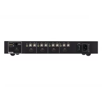 Przełącznik KVM ATEN 4-portowy USB HDMI z CAC, 4K UHD 3840x2160@60Hz, obudowa metalowa