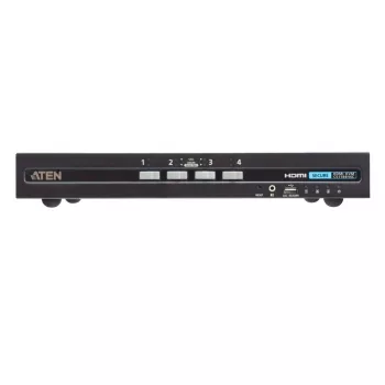 Przełącznik KVM ATEN 4-portowy USB HDMI z CAC, 4K UHD 3840x2160@60Hz, obudowa metalowa