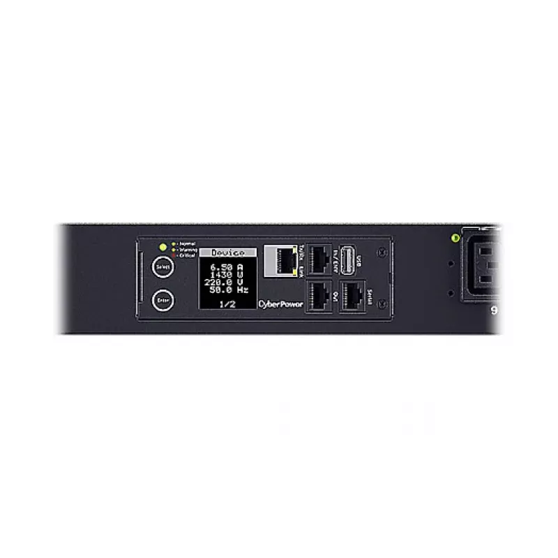 Jednostka dystrybucji zasilania CYBERPOWER PDU81404 — z pomiarem / monitorowaniem / przełączaniem 24 wyjścia C13/C19 0U jednofazowa 200–240V 16A