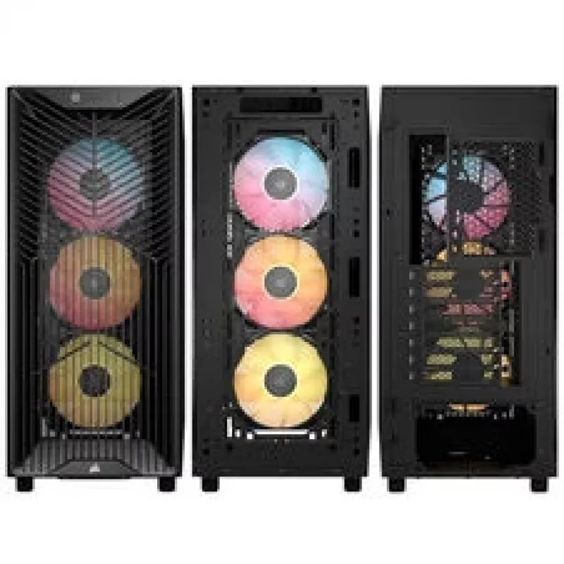 Corsair 3200D RS ARGB Mid-Tower Performance Case Black - Tower - ATX