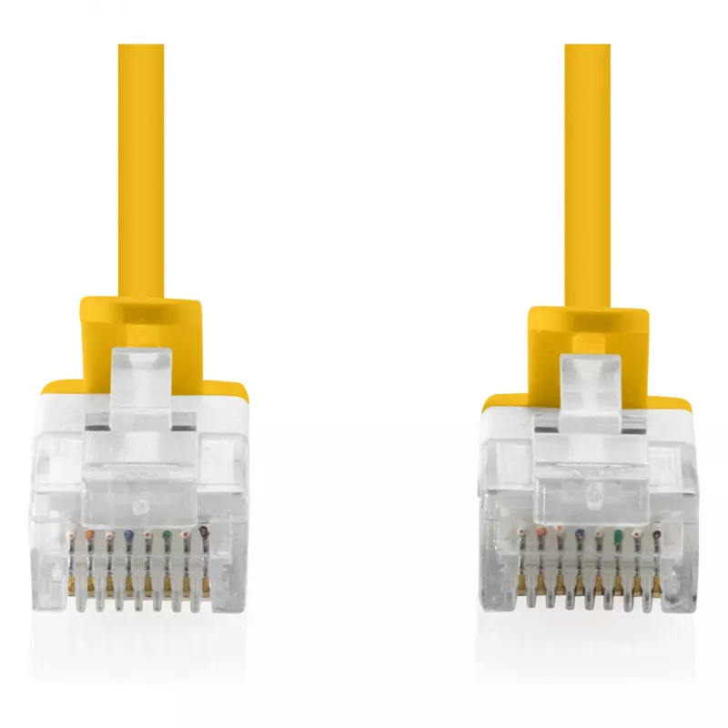 Kabel krosowy DIGITUS CAT6 U-UTP cienki 0,3 m, żółty