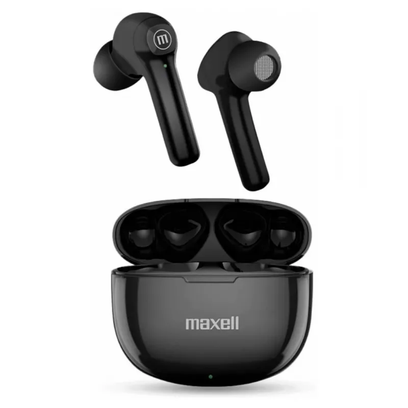 Bezprzewodowe słuchawki Maxell Dynamic+ z etui ładującym Bluetooth czarne