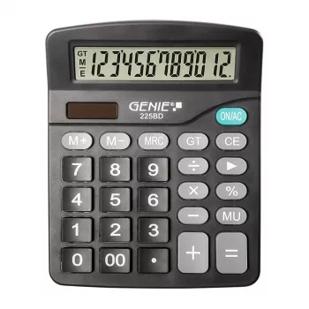 kalkulator biurkowy GENIE 225 BD czarny