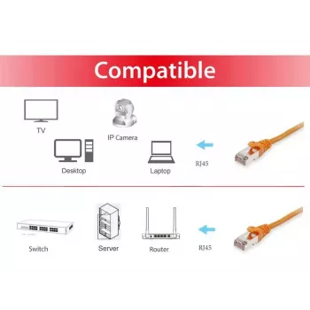 Kabel sieciowy Equip Kat.6 S/FTP Patch kabel RJ-45 50m Pomarańczowy