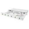 Skrzynka rozdzielcza światłowodowa DIGITUS DN-96330/9APC 1U, wyposażona w 6x LC-APC DX, OS2, polimer/stal, jasnoszara