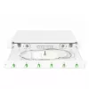 Skrzynka rozdzielcza światłowodowa DIGITUS DN-96330/9APC 1U, wyposażona w 6x LC-APC DX, OS2, polimer/stal, jasnoszara