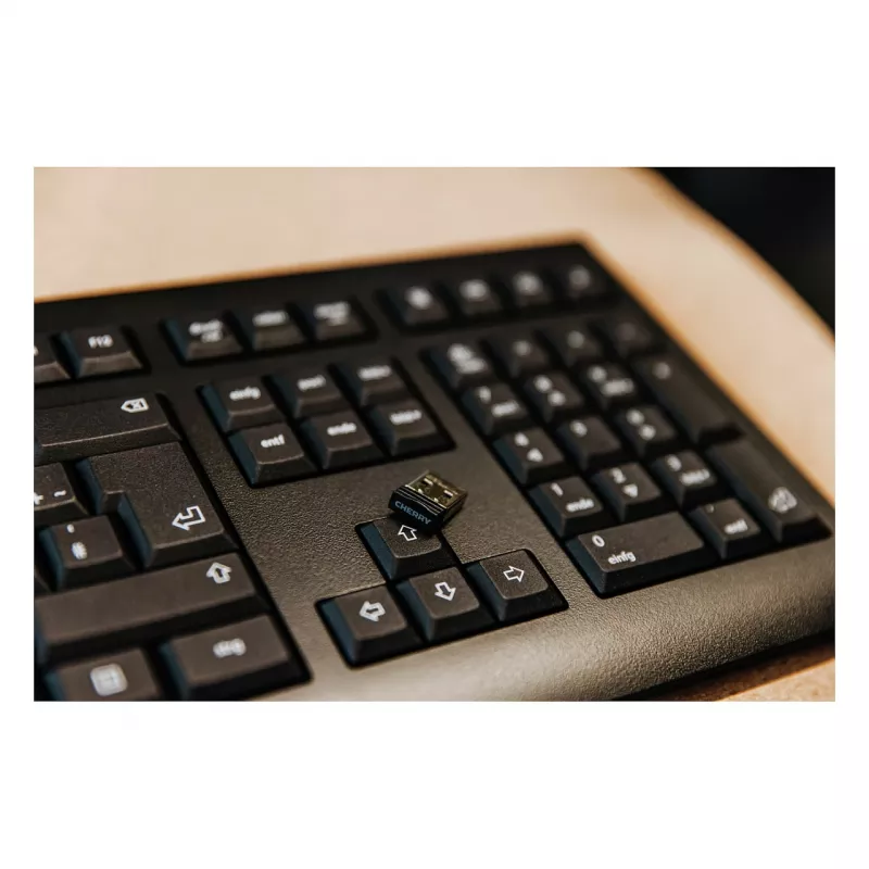 Klawiatura Cherry KW 3000 Uniwersalna RF Bezprzewodowa QWERTY Portugalska Czarna