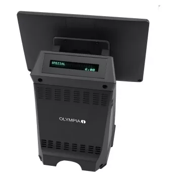 Wielofunkcyjny terminal dotykowy Olympia T210 10 cali (25,4 cm) LCD, Android 11, drukarka termotransferowa, szerokość 8 cm, czarny