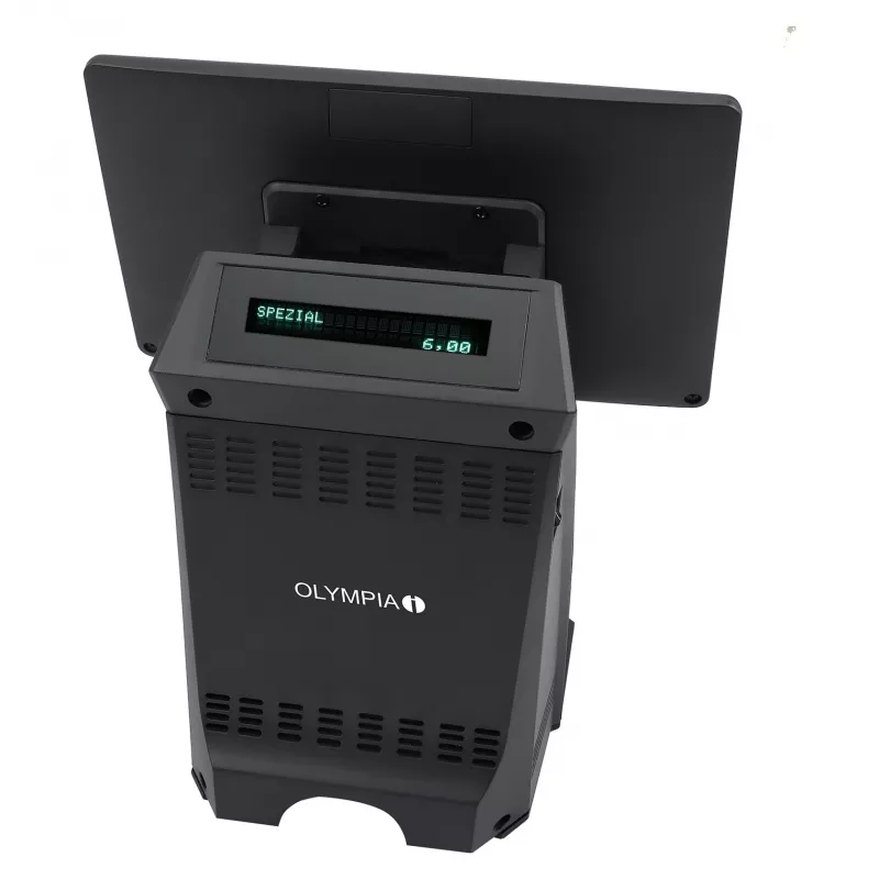 Wielofunkcyjny terminal dotykowy Olympia T210 10 cali (25,4 cm) LCD, Android 11, drukarka termotransferowa, szerokość 8 cm, czarny