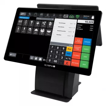 All-in-One Olympia T215DK 15 cali (38.1 cm) ekran dotykowy Android 11, drukarka termiczna bezpośrednia 8 cm, czarny