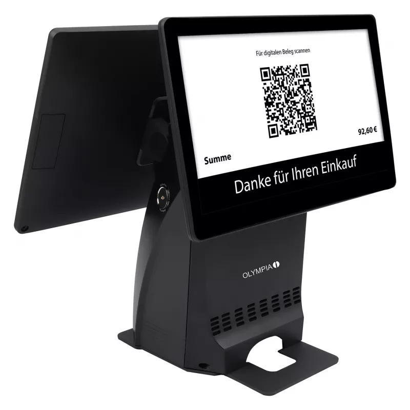 All-in-One Olympia T215DK 15 cali (38.1 cm) ekran dotykowy Android 11, drukarka termiczna bezpośrednia 8 cm, czarny