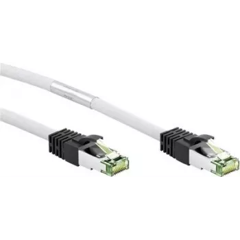 Goobay CAT 8.1 kabel krosowy, S/FTP (PiMF), biały, 2 m - LSZH bezhalogenowy, miedź AWG 24 (55125)