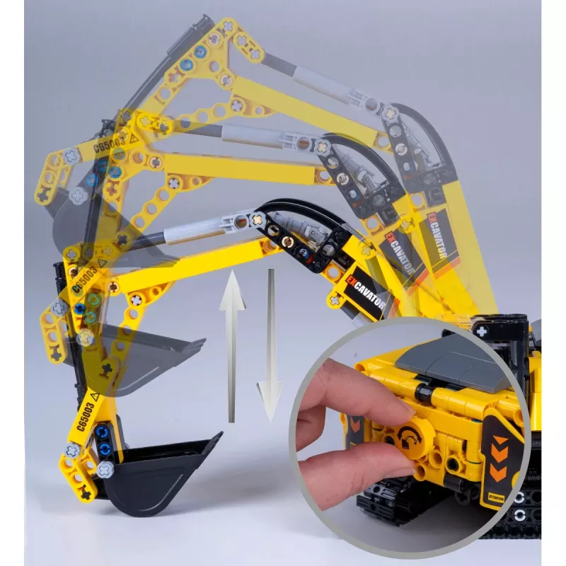 Koparka Jamara CaDA Excavator Bricks, zalecany wiek 8+, waga 0,36 kg, czarno-żółta