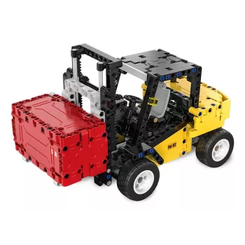 Forklift Jamara model CaDA Bricks — wózek widłowy dla dzieci, kolory: czarny, czerwony, żółty, zalecany wiek 8+
