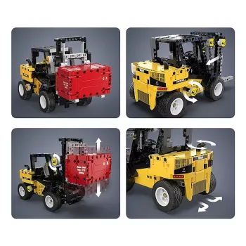 Forklift Jamara model CaDA Bricks — wózek widłowy dla dzieci, kolory: czarny, czerwony, żółty, zalecany wiek 8+