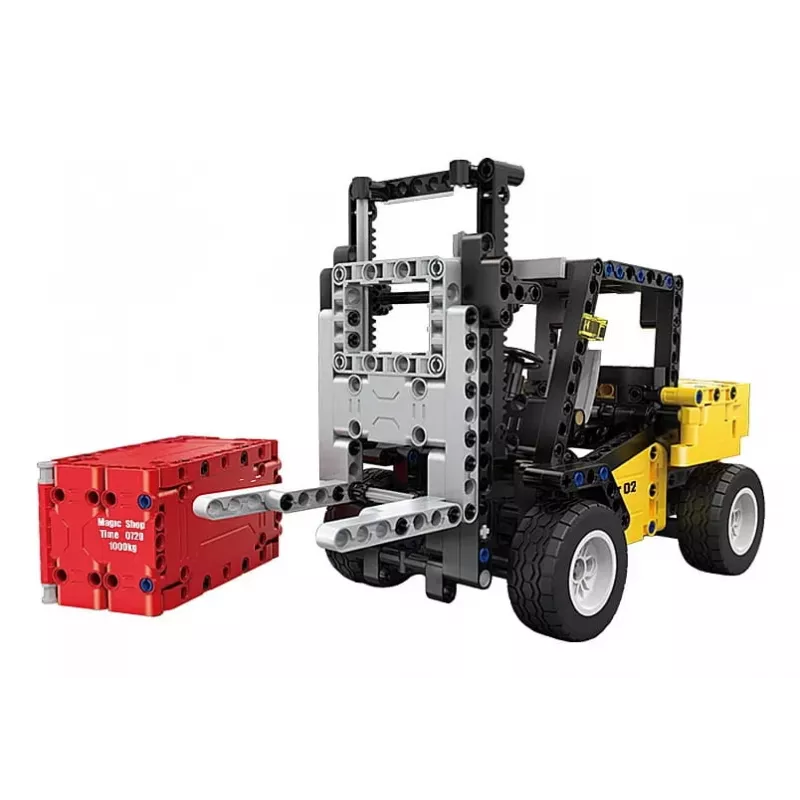 Forklift Jamara model CaDA Bricks — wózek widłowy dla dzieci, kolory: czarny, czerwony, żółty, zalecany wiek 8+