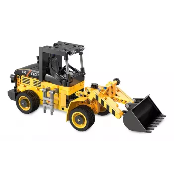 Zestaw konstrukcyjny ładowarki Jamara CaDA Wheel loader Bricks, dla dzieci od 8 lat, czarno-żółty