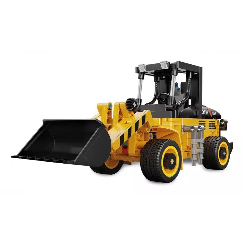 Zestaw konstrukcyjny ładowarki Jamara CaDA Wheel loader Bricks, dla dzieci od 8 lat, czarno-żółty