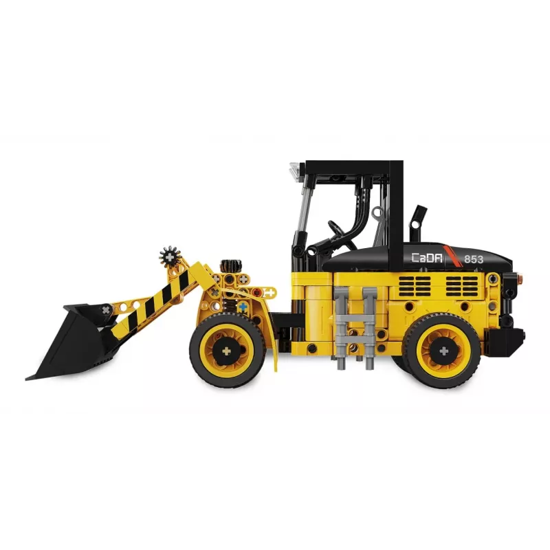 Zestaw konstrukcyjny ładowarki Jamara CaDA Wheel loader Bricks, dla dzieci od 8 lat, czarno-żółty