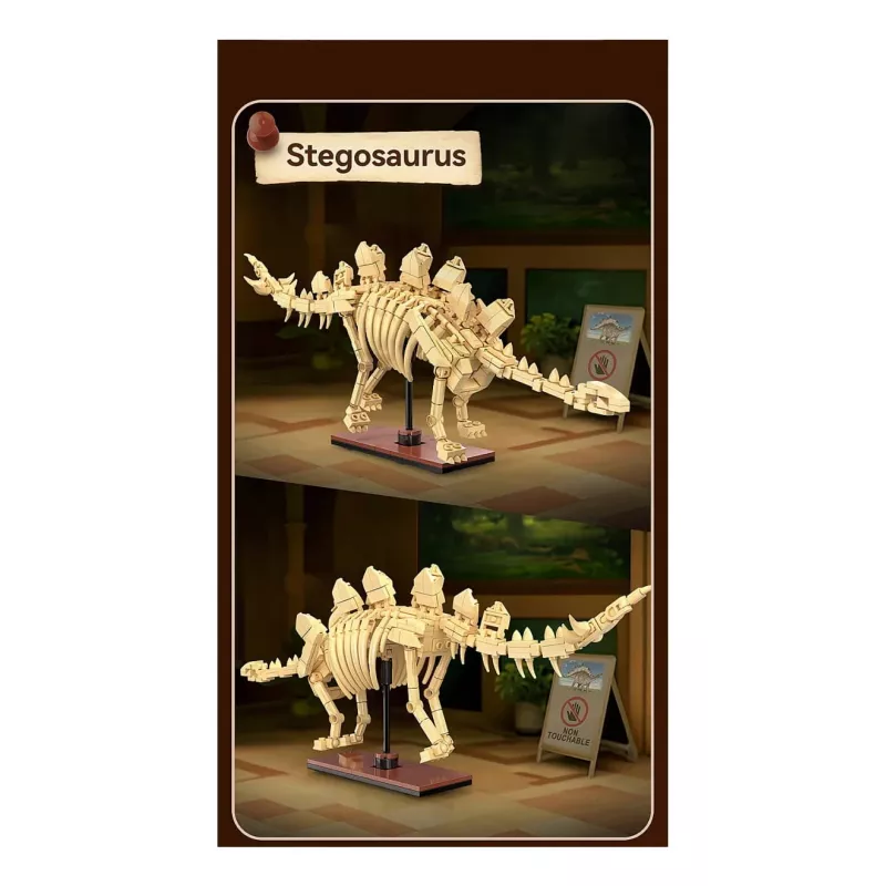 Building set Jamara CaDA Dinosaur fossil Stegosaurus — 297 pieces, age 8+, beige/brown