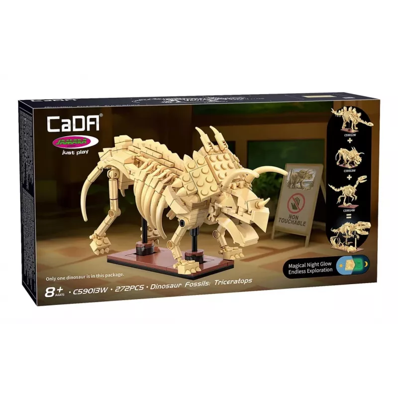 Zestaw konstrukcyjny Jamara CaDA Dinosaur fossil Triceratops Bricks — 272 elementy, wiek 8+