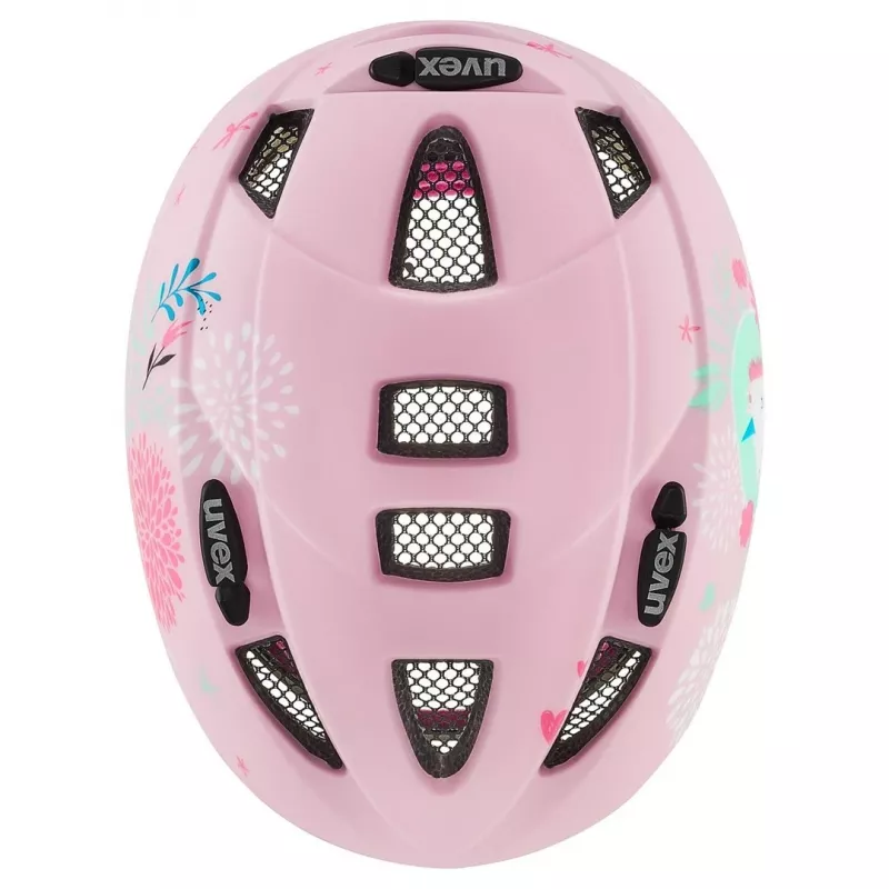 Ochronny kask dziecięcy UVEX kid 2 cc Multicolour Pink, hard-shell, wykończenie matowe