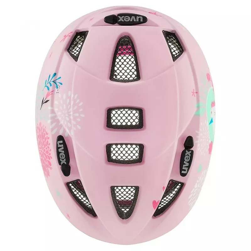 Ochronny kask dziecięcy UVEX kid 2 cc Multicolour Pink, hard-shell, wykończenie matowe
