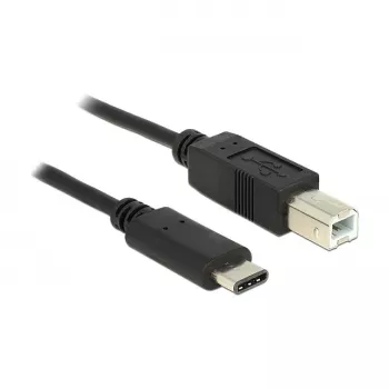 Kabel USB DeLOCK 0.5m USB2.0-C/USB2.0-B Czarny