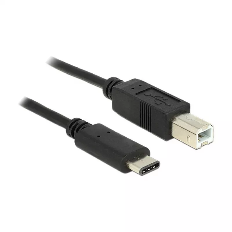 Kabel USB DeLOCK 0.5m USB2.0-C/USB2.0-B Czarny