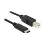 Kabel USB DeLOCK 0.5m USB2.0-C/USB2.0-B Czarny