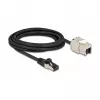 Kabel RJ45 wtyk do modułu Keystone RJ45 gniazdo DeLOCK 87029