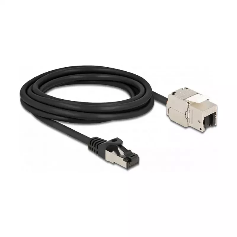 Kabel RJ45 wtyk do modułu Keystone RJ45 gniazdo DeLOCK 87029