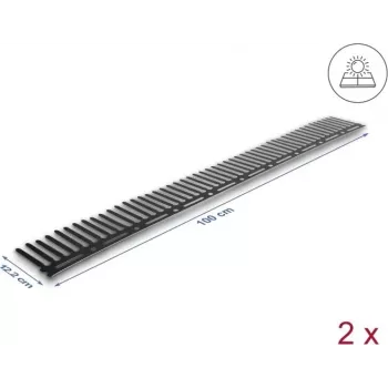 Bariera odstraszająca ptaki do systemów fotowoltaicznych DELOCK 1 m, 2 sztuki, brązowa, 122 mm
