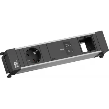 Listwa zasilająca Power Frame Bachmann BM0023849 z 1x CEE7/3, 1x USB-C PD 100W i 1x złączem sprzęgającym, kabel 0,2 m