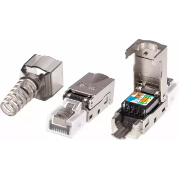 ATEN RJ-45 (J-45) męska wtyczka przewodowa 2A-245G, srebrna, do okablowania Cat6A