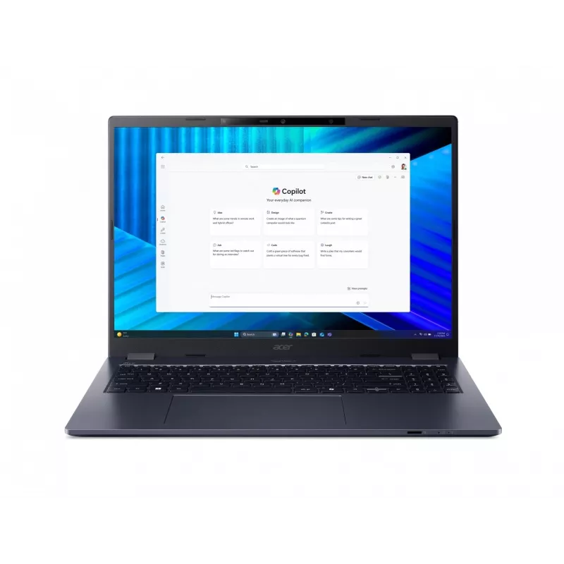 Laptop Acer TravelMate P4 TMP416-54-TCO z procesorem Intel Ultra 7 255U, 16 GB RAM, 512 GB SSD, Windows 11 Pro
