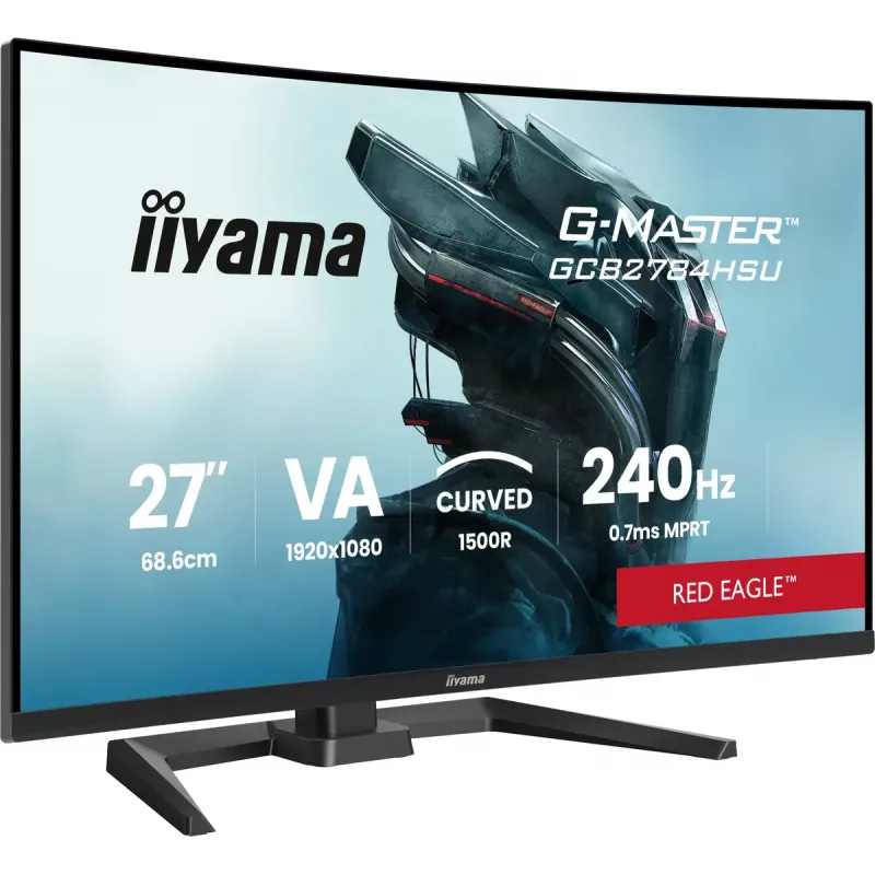 27-calowy IIYAMA G-MASTER GCB2784HSU-B1 zakrzywiony monitor gamingowy VA 240 Hz FHD 1920x1080 hub USB głośniki VESA