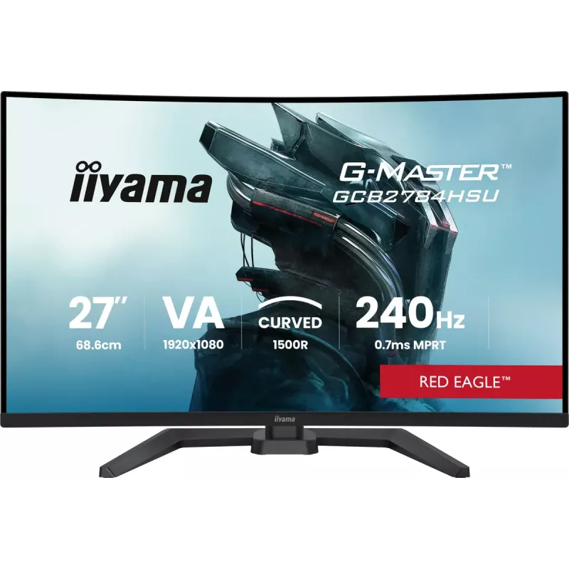 27-calowy IIYAMA G-MASTER GCB2784HSU-B1 zakrzywiony monitor gamingowy VA 240 Hz FHD 1920x1080 hub USB głośniki VESA