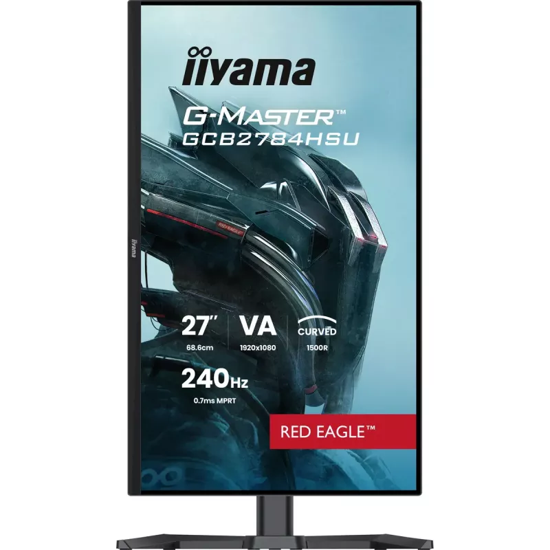 27-calowy IIYAMA G-MASTER GCB2784HSU-B1 zakrzywiony monitor gamingowy VA 240 Hz FHD 1920x1080 hub USB głośniki VESA