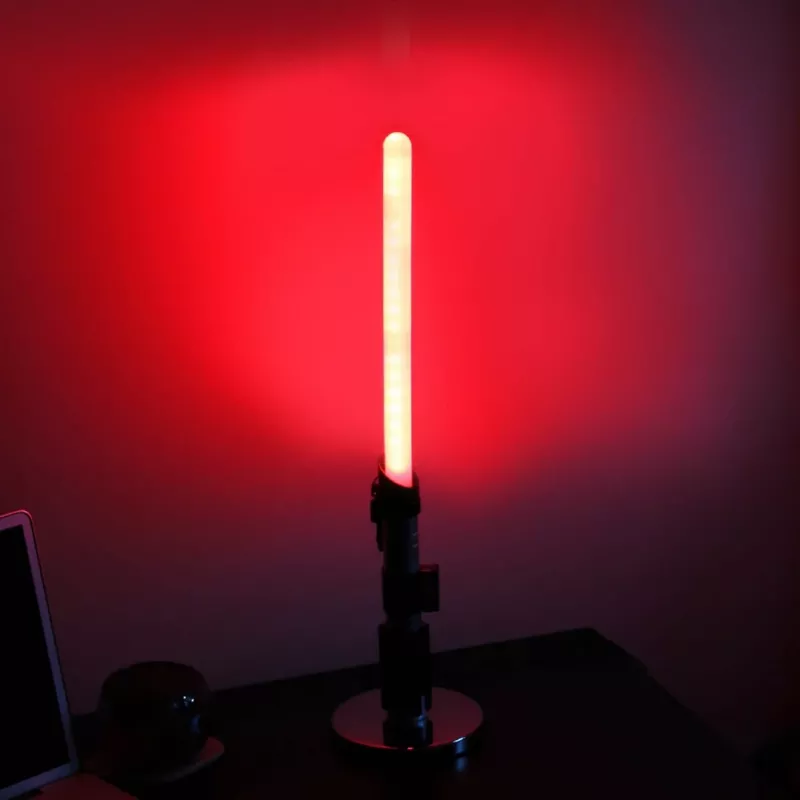 Lampa stołowa Ukonic 14364 czarno-białe czerwone światło wysokość 597 mm
