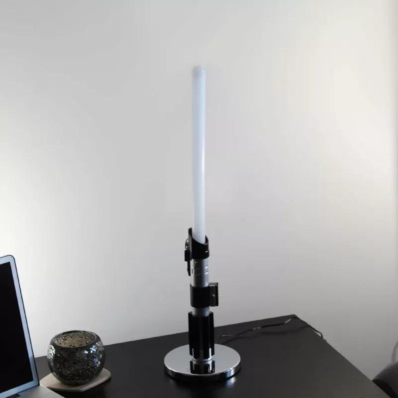 Lampa stołowa Ukonic 14364 czarno-białe czerwone światło wysokość 597 mm