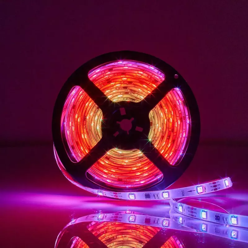 Inteligentny pasek LED Nedis WIFILS51CRGB — Wi‑Fi, RGB, 24 W, kabel 1 m, szerokość 12 mm
